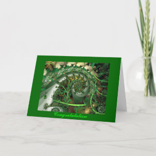 Parabéns, verde fractal deixa o cartão