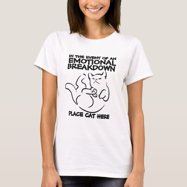 Parada Emocional Local Gato Aqui T-Shirt (Frente)