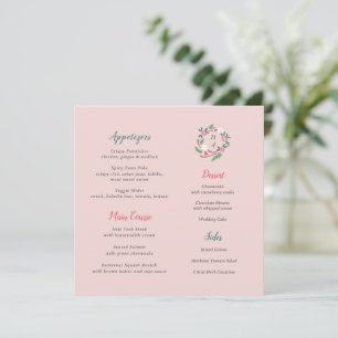 Parada Floral Russa Com Menu Monograma Quadrado