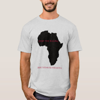 Parada    preta de África do t-shirt a matança