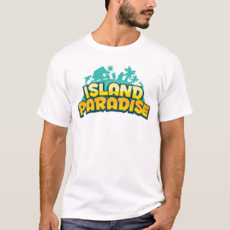 Paraíso da ilha - t-shirt dos homens