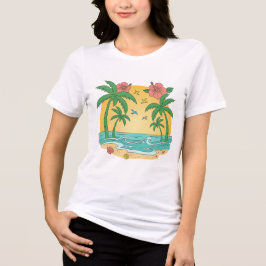 Paraíso das Palmeiras - Camiseta de Verão Tropical