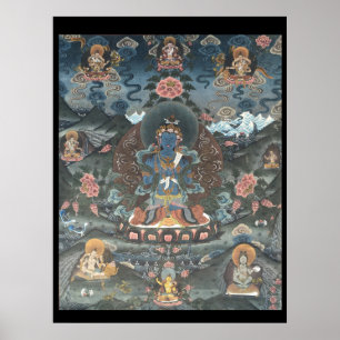 Paraíso do poster de Thangka do tibetano de