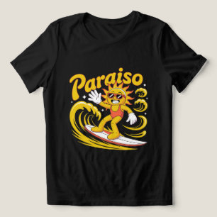 Paraiso Surfing Sun T-Shirt Retro Summer Beach V