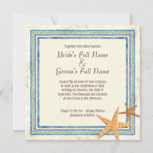 Paraíso Tropical de Shell - Convite para Casamento