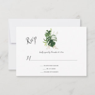 Paraíso Tropical Lush Greenery Casamento RSVP