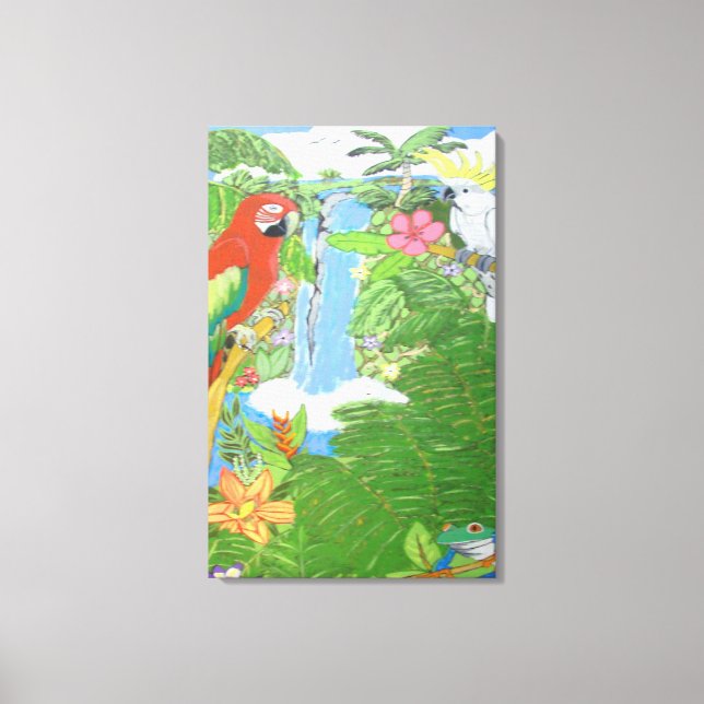 Paraíso tropical na Canvas com opções (Frente)