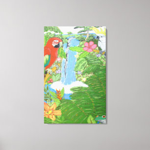 Paraíso tropical na Canvas com opções