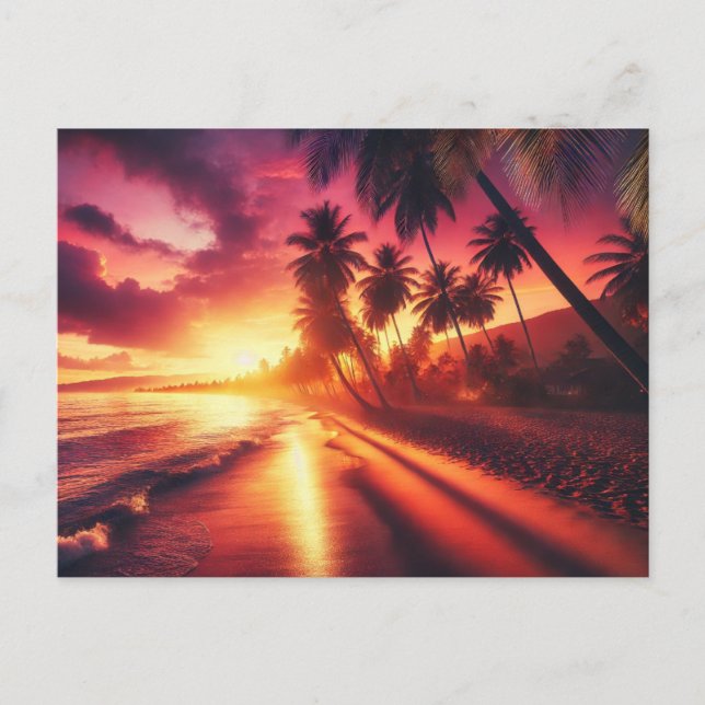 Paraíso Tropical Sunset - Cartão postal (Frente)