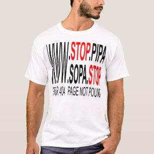 Parar a camiseta SOPA e PIPA