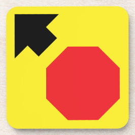 Parar Adiante da porta copos de plástico do Duro d