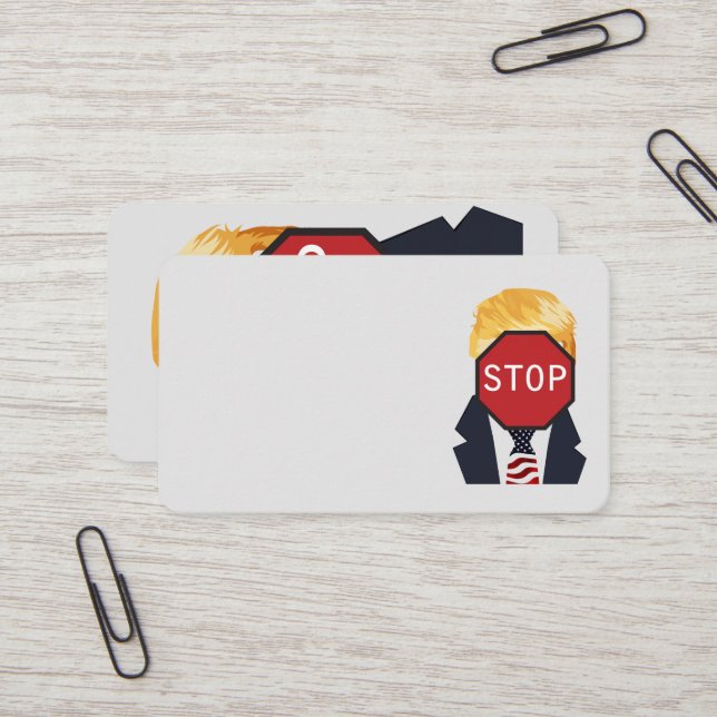 Parar Cartão de visita de Trump (Frente/Verso In Situ)