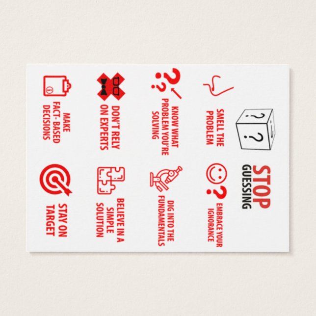 Parar de adivinhar a placa de bolso, 2,5" x 3,5" (Verso)