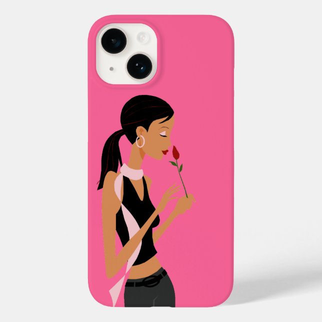 Parar e cheirar a Capa de telefone das Rosas (Verso)