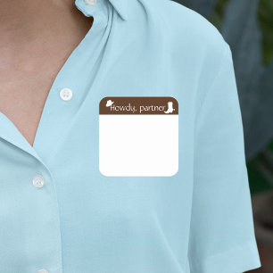 Parceiro Howdy do Crachá do Nome de etiqueta Stick