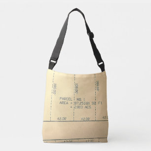 Parcel 1 - Tema Imobiliário Crossbody Tote Bag