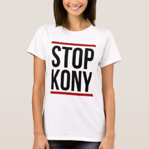 "Pare camisas de T de Kony" (camisetas) e chapéus