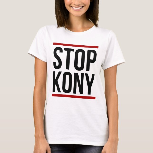 "Pare camisas de T de Kony" (camisetas) e chapéus (Frente)