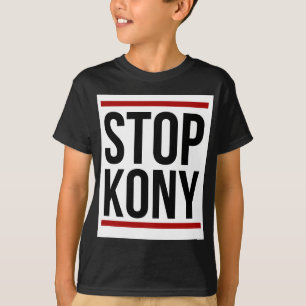 "Pare camisas de T de Kony" (camisetas) e chapéus