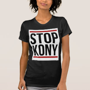 "Pare camisas de T de Kony" (camisetas) e chapéus