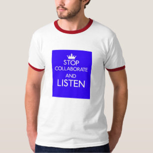 Pare colaboram e escutam t-shirt