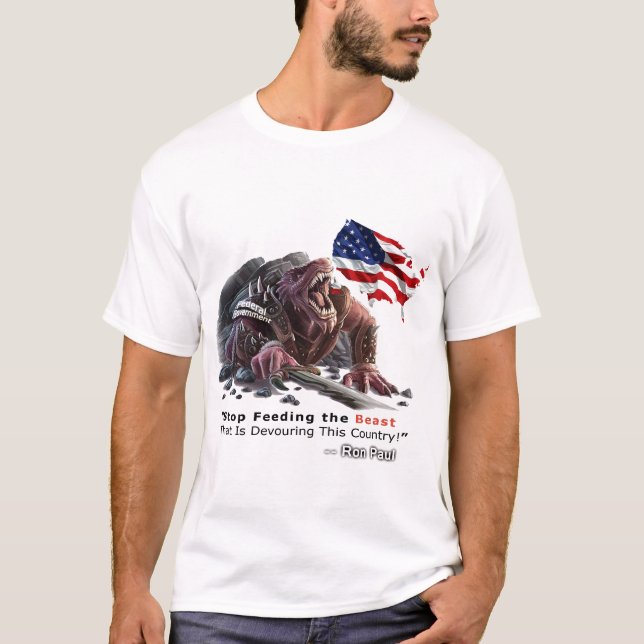 Pare de alimentar o t-shirt do animal (Frente)