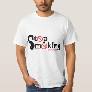 Pare de fumar t-shirt do costume do cigarro