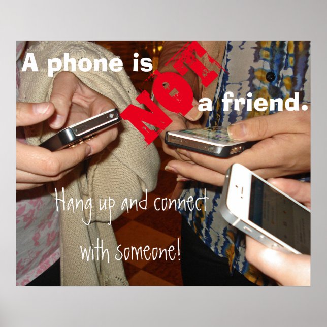 Pare de mandar mensagem! - Poster de sala de aula (Frente)