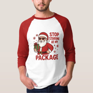 Pare de Olhar Minha Caixa Camiseta Raglan Papai No