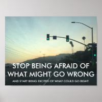 PARE DE TER MEDO DE Palavras Motivacionais Poster