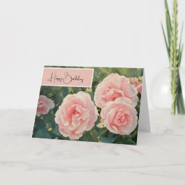 Pare e cheire as Rosas - Cartão de Aniversário