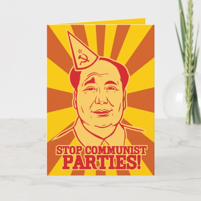 Pare o cartão de Mao do presidente de partidos (Frente)