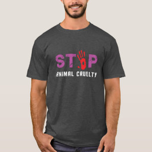Pare o t-shirt animal da crueldade