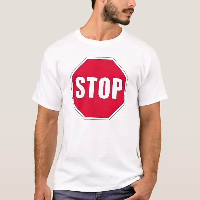 Pare o t-shirt do sinal (Frente)