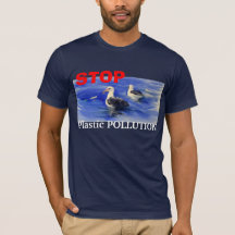 PARE o t-shirt plástico da poluição