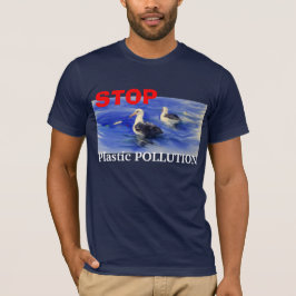 PARE o t-shirt plástico da poluição