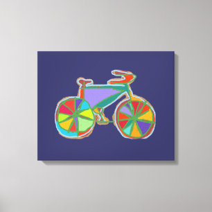 parede colorida de decoração de bicicletas