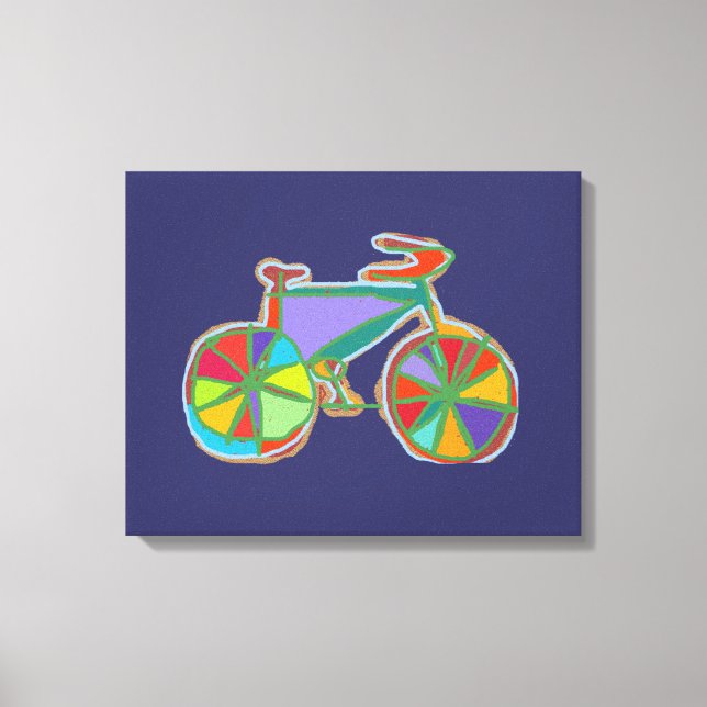 parede colorida de decoração de bicicletas (Frente)