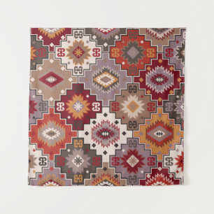 Parede Design original de tapete persa, textura tribal. E