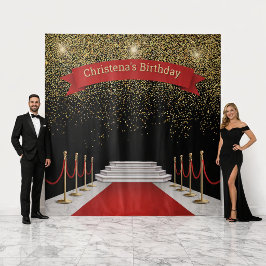 Parede Fundo Temático de Filme com Tapete Vermelho