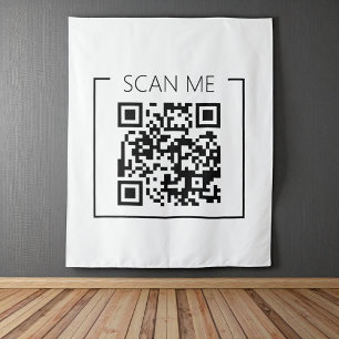 Parede Moderno Tapete de Negócios QR Code Scan Me Minimal