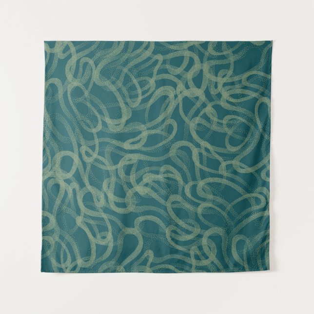 Parede Textura estriada, tapete de abstrato de turquesa (Frente)