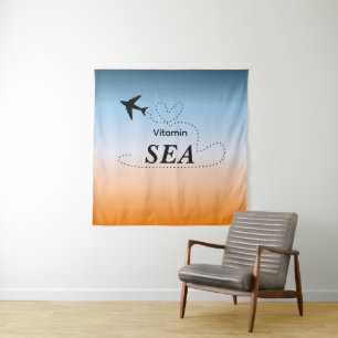 Parede Vitamin Sea Laranja Tapete de Verão Colorido