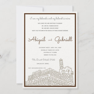 Paredes de Jerusalem - convite do casamento