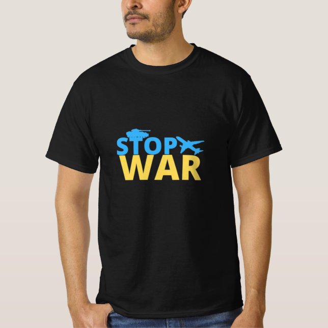 Parem a Guerra na Camisa T da ucrânia (Frente)