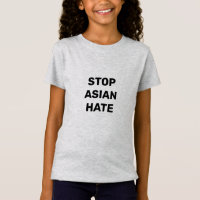 Parem com o ódio asiático, crianças, camiseta