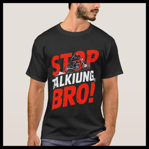 Parem De Falar Irmão - Camisa T De Atitude Negrito