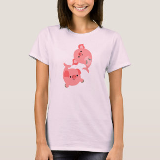 Pares bonitos de t-shirt das mulheres de Merpigs