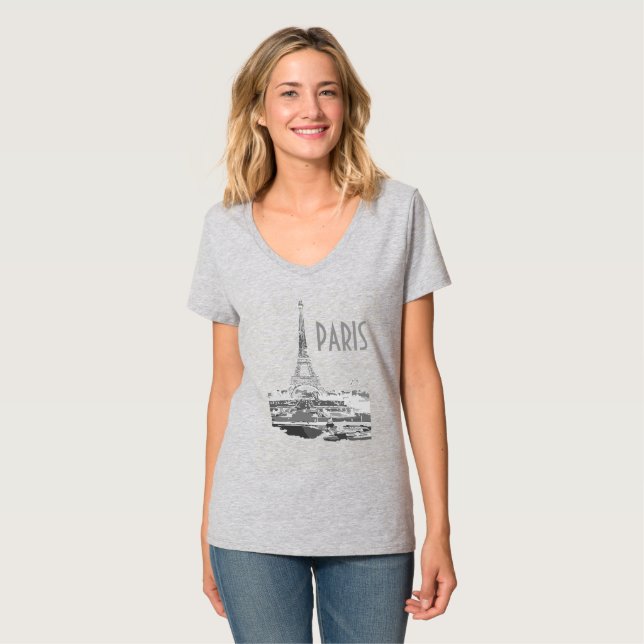 Paris, adicione o texto T-Shirt (Frente Completa)