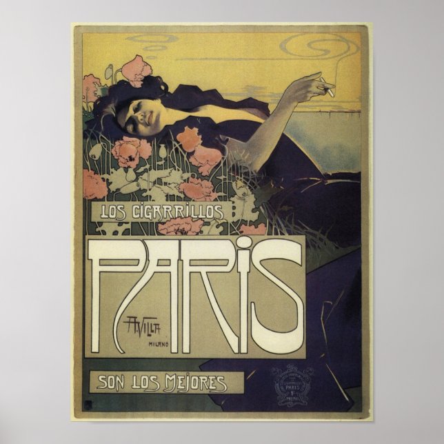 Paris Art Nouveau Poster (Frente)